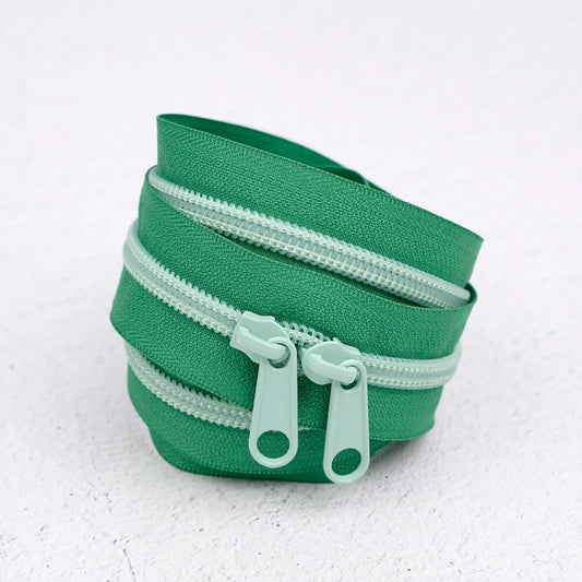 Renaissance Ribbons - 4 Yard Handbag Zipper - Ocean Mist