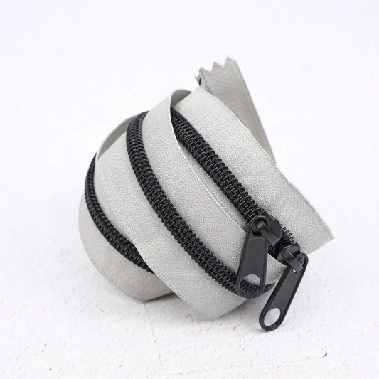 Renaissance Ribbons - 4 Yard Handbag Zipper - Smoke