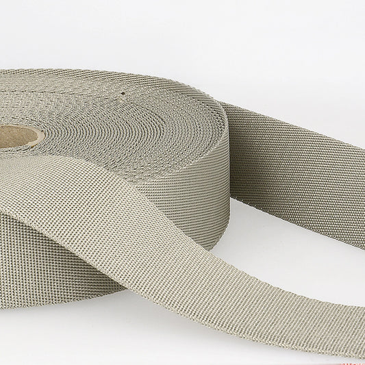 10mm Polyester Webbing Light Grey - By the Yard