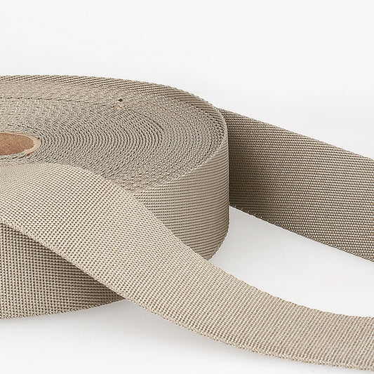 10mm Polyester Webbing Taupe - By the Yard