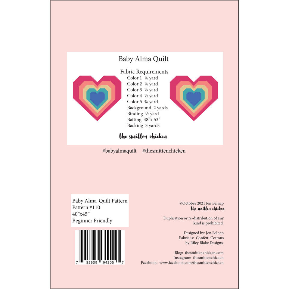 Baby Alma Quilt Pattern By The Smitten Chicken