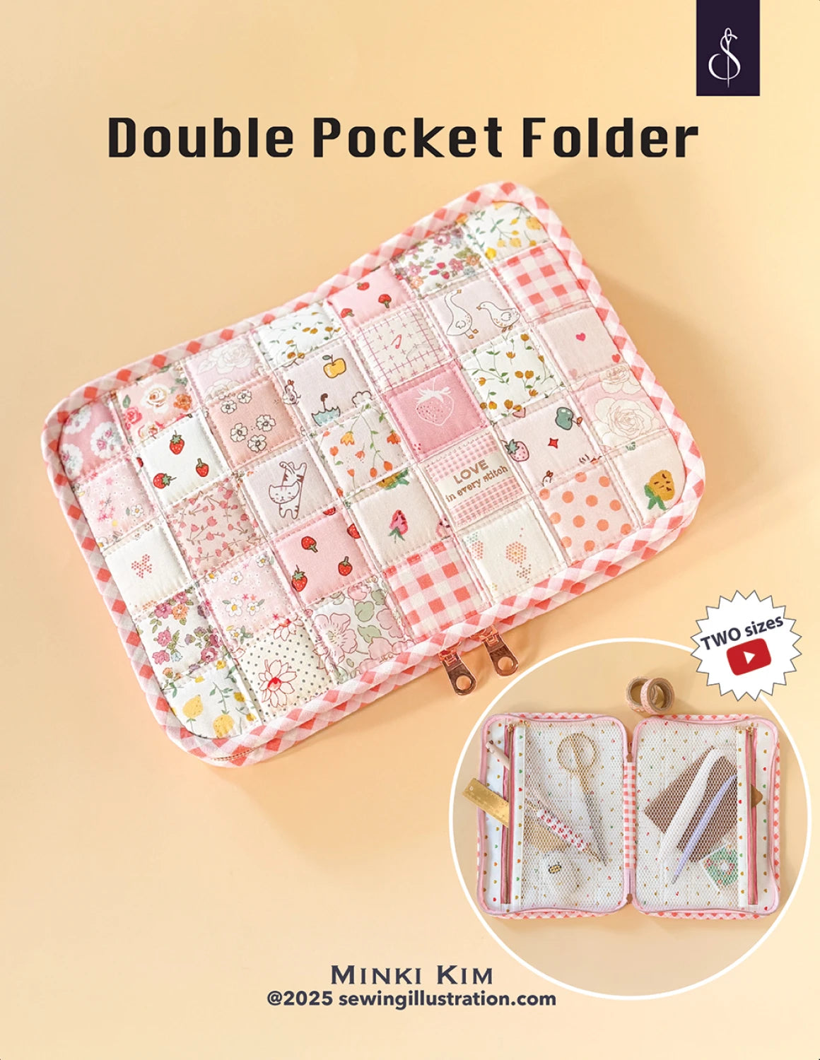 Double Pocket Folder Pattern By Sewing Illustration / Minki Kim
