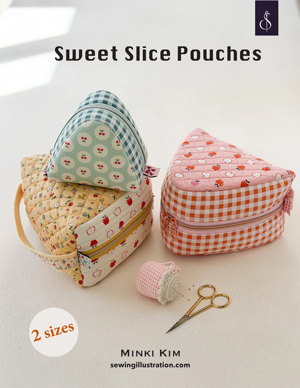 Sweet Slice Pouches Pattern By Minki Kim / Sewing Illustration
