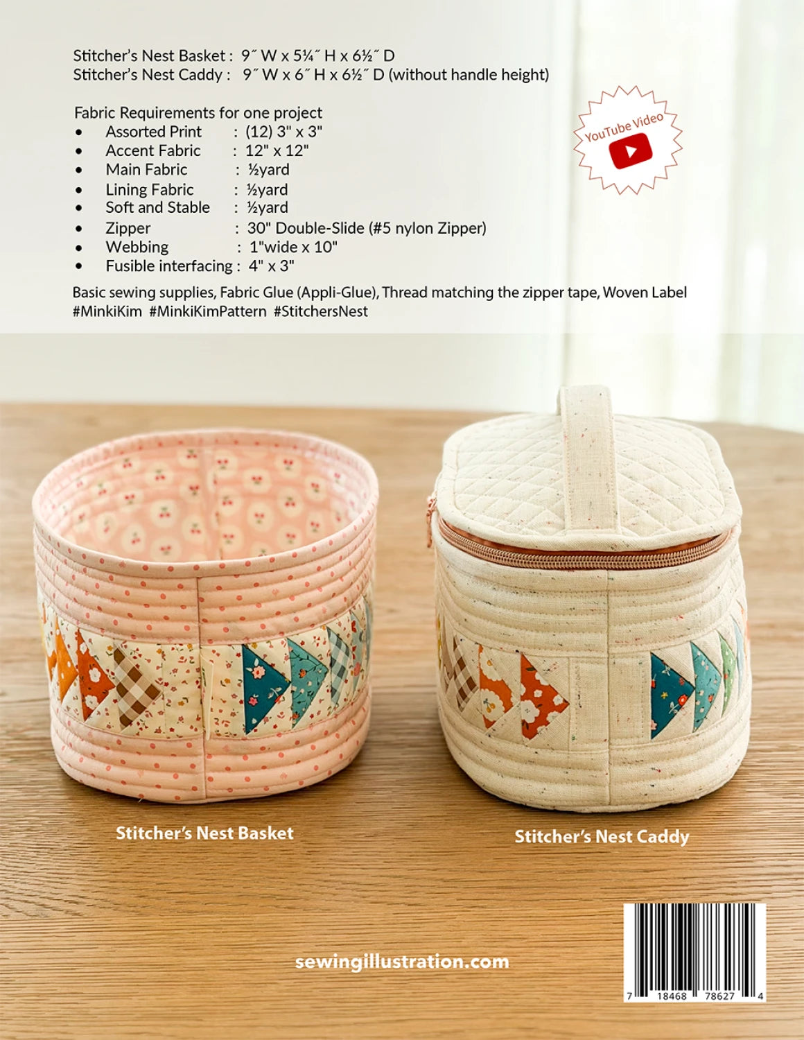 Stitcher's Nest Caddy Pattern By Sewing Illustration / Minki Kim