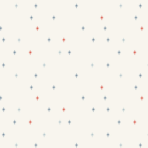 Art Gallery Fabrics - Bloomin Americana - Americana Red White and Blue Sparkle - SKE80115