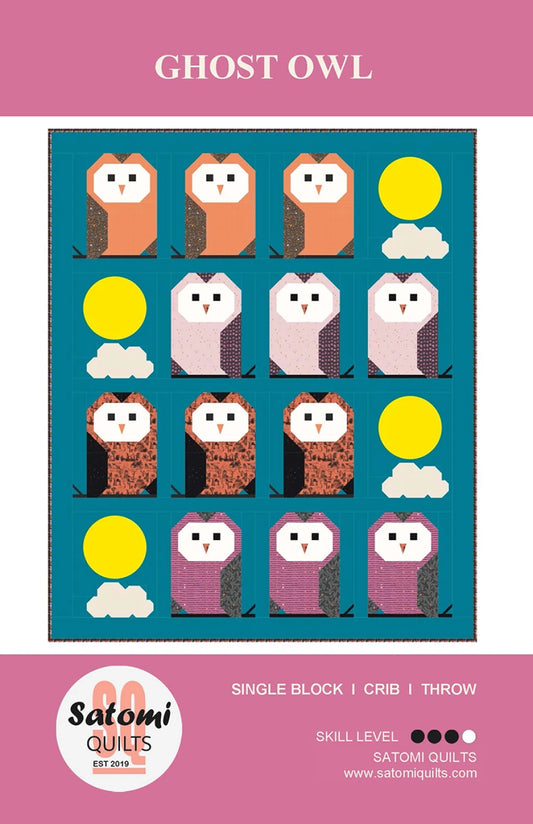 Ghost Owl Quilt Pattern By Satomi Quilts