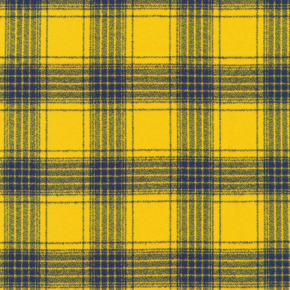 Robert Kaufman - Mammoth Flannel - Game Day - Blue / Yellow Plaid - SRKF-24169-124 MAIZE