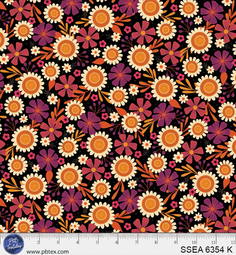 Preorder - P & B Textiles - Jennifer Wambach - Sewing Season - Flowers - SSEA 6354 K - Ships July 2026