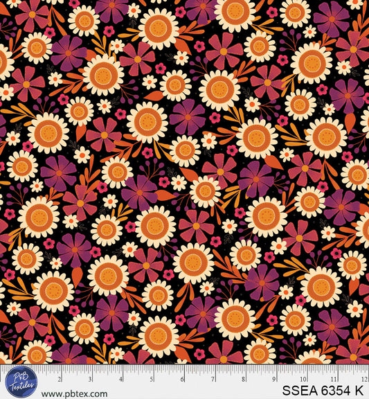 Preorder - P & B Textiles - Jennifer Wambach - Sewing Season - Flowers - SSEA 6354 K - Ships July 2026