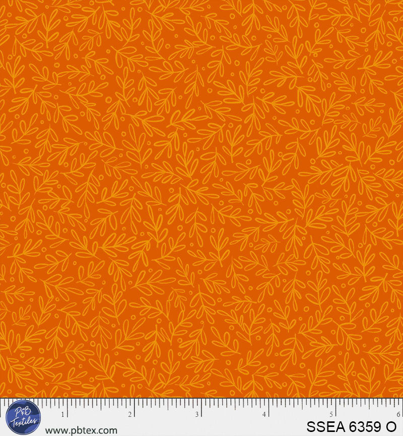 Preorder - P & B Textiles - Jennifer Wambach - Sewing Season - Leaf Vines - SSEA 6359 O - Ships July 2026