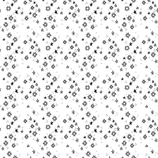 Dear Stella - Pammie Jane - Quiltstellation - Black and White Quilt Stars Blender - STELLA - DPJ3675  CENTAURI