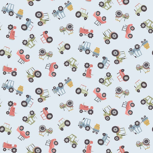 Dear Stella - Hogs and Kisses Flannel - How I Roll Tractors - STELLA - F3607  PLUME