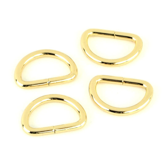 Sallie Tomato Four D Rings - Gold - 3/4"