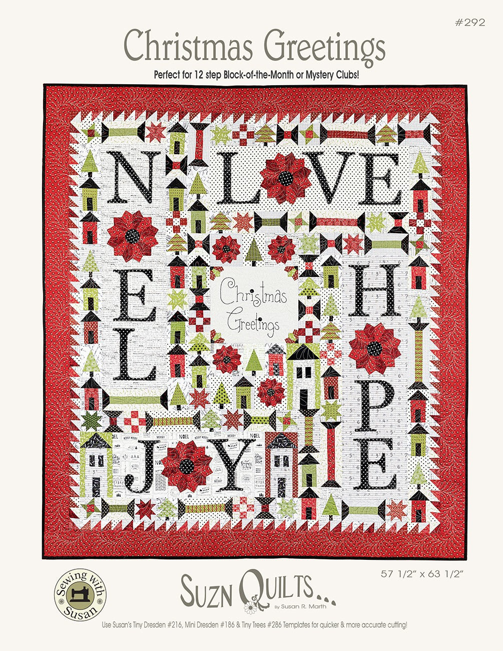 Christmas Greetings Quilt Pattern By Suzn Quilts