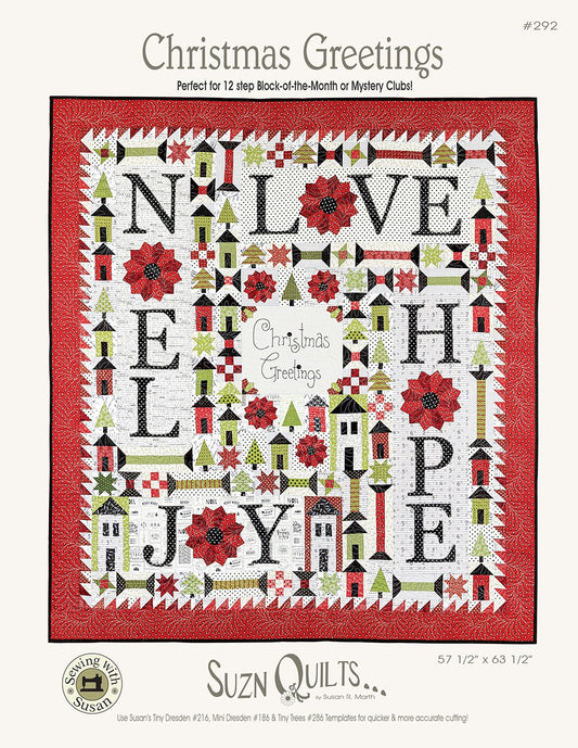 Christmas Greetings Quilt Pattern By Suzn Quilts