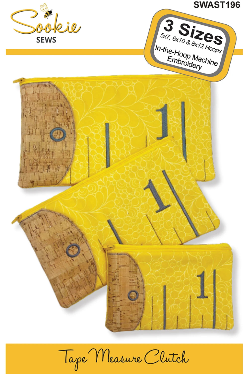 Tape Measure Clutch Pattern By Sookie Sews