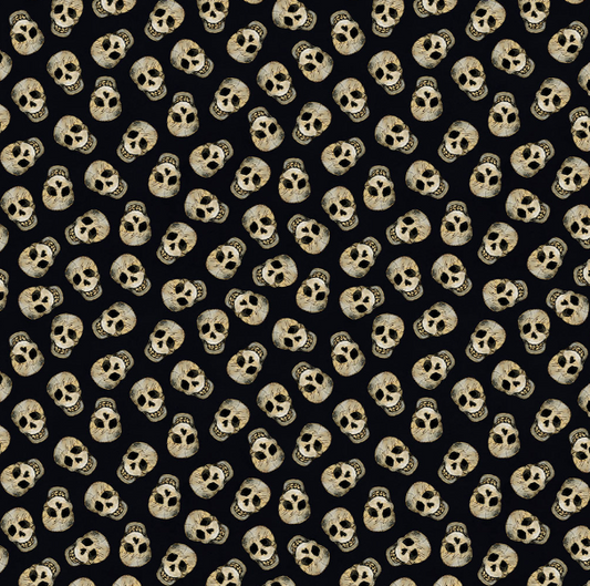 Preorder - Clothworks - Emerald Hollow - Halloween Skulls - Y4830-3 Black - Ships May 2026