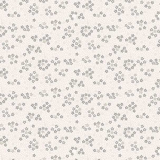 PREORDER - Clothworks - Shhh Collection - Scattered Floral Flowers - Y4937-7 Dark Gray - Ships September 2026