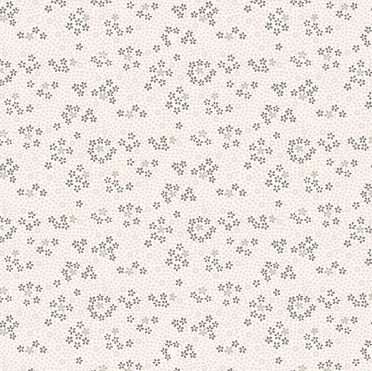 PREORDER - Clothworks - Shhh Collection - Scattered Floral Flowers - Y4937-7 Dark Gray - Ships September 2026