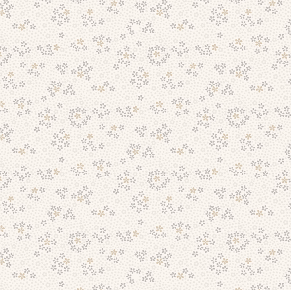 PREORDER - Clothworks - Shhh Collection - Scattered Floral Flowers - Y4937-62 Taupe - Ships September 2026
