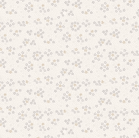 PREORDER - Clothworks - Shhh Collection - Scattered Floral Flowers - Y4937-62 Taupe - Ships September 2026