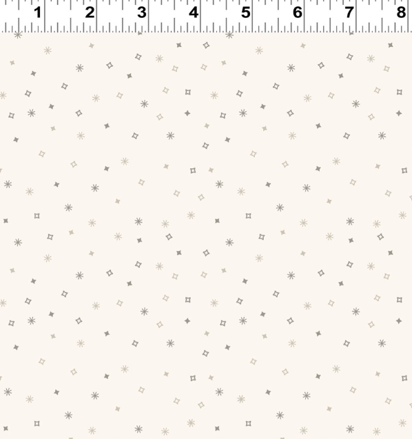 PREORDER - Clothworks - Shhh Collection - Scattered Geometric Confetti - Y4938-61 Light Taupe - Ships September 2026