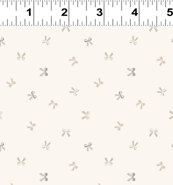 PREORDER - Clothworks - Shhh Collection - Bows - Y4940-62 Taupe - Ships September 2026