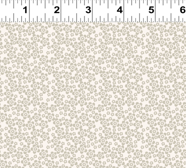 PREORDER - Clothworks - Shhh Collection - Packed Floral Flowers - Y4942-62 Taupe - Ships September 2026