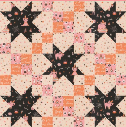 Five Star Pillow Pattern By Branch and Blume and Purrs and Boos Fabric Kit Option