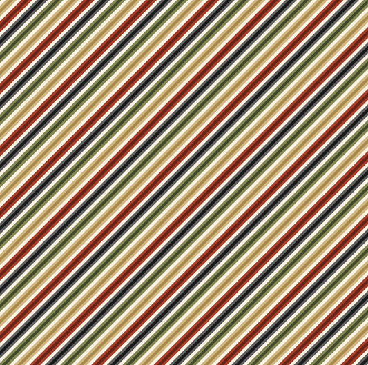 Clothworks - Dan DiPaolo - Christmas Tails - Holiday Diagonal Stripe - Y4807-55 Multi Color