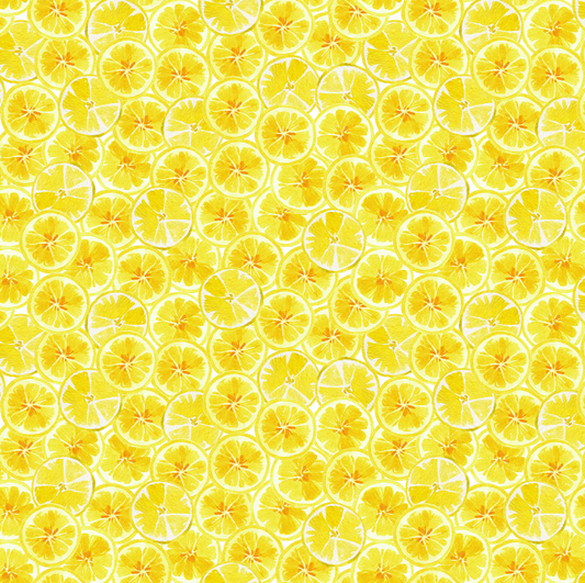 Clothworks - Lemon Zest - Lemon Fruit Slices - Y4736-9 Yellow
