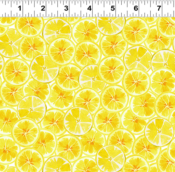 Clothworks - Lemon Zest - Lemon Fruit Slices - Y4736-9 Yellow