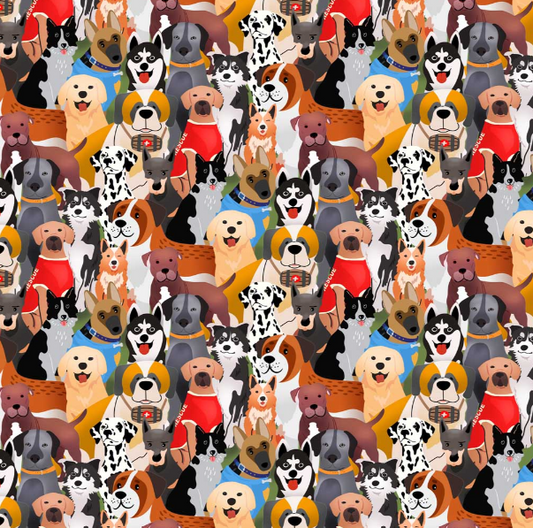 Preorder - Clothworks - Help Is On The Way ! - First Responder Dogs - Y5016-55 Multi Color - Ships October 2026