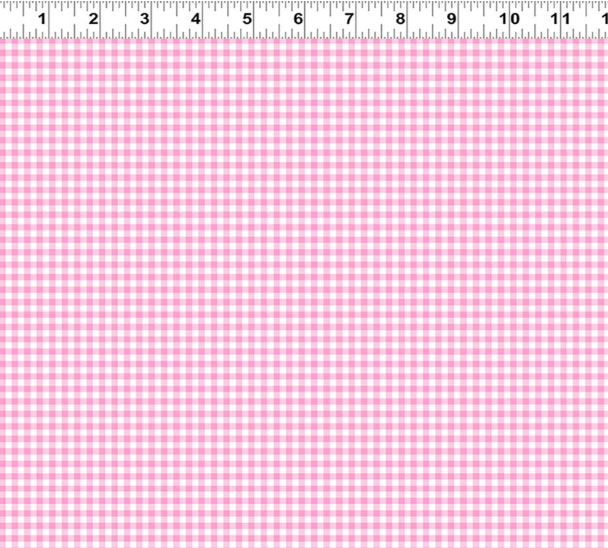 Clothworks - Susybee - Gingham Check in Pink - SB20268-520 Pink
