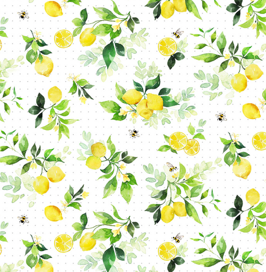 Clothworks - Lemon Zest - Citrus Grove - Y4734-1 White