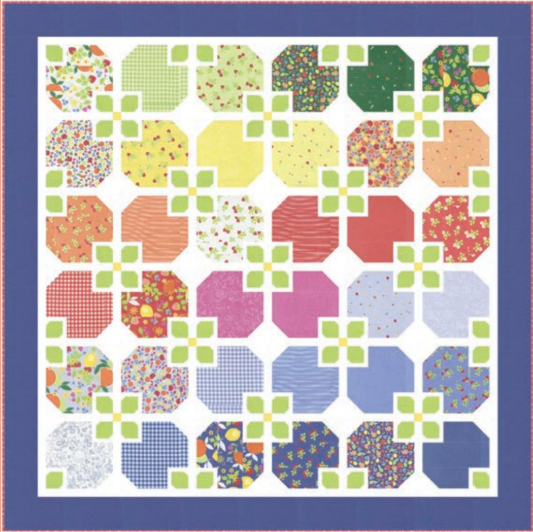 Flower Tiled Quilt Pattern By Coriander Quilt and Kit Option