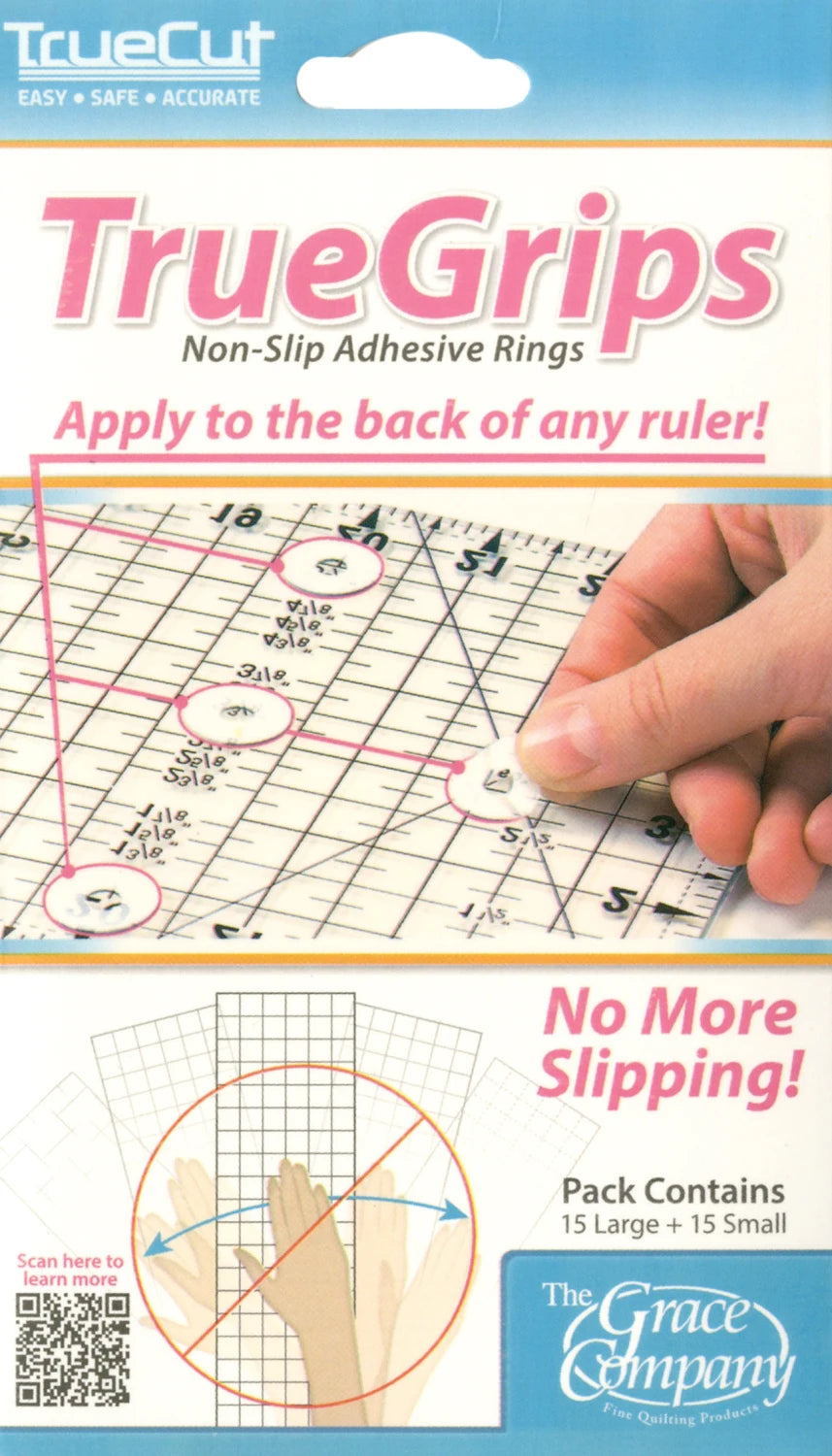 TrueCut - TrueGrips Non-Slip Adhesive Rings for Rulers