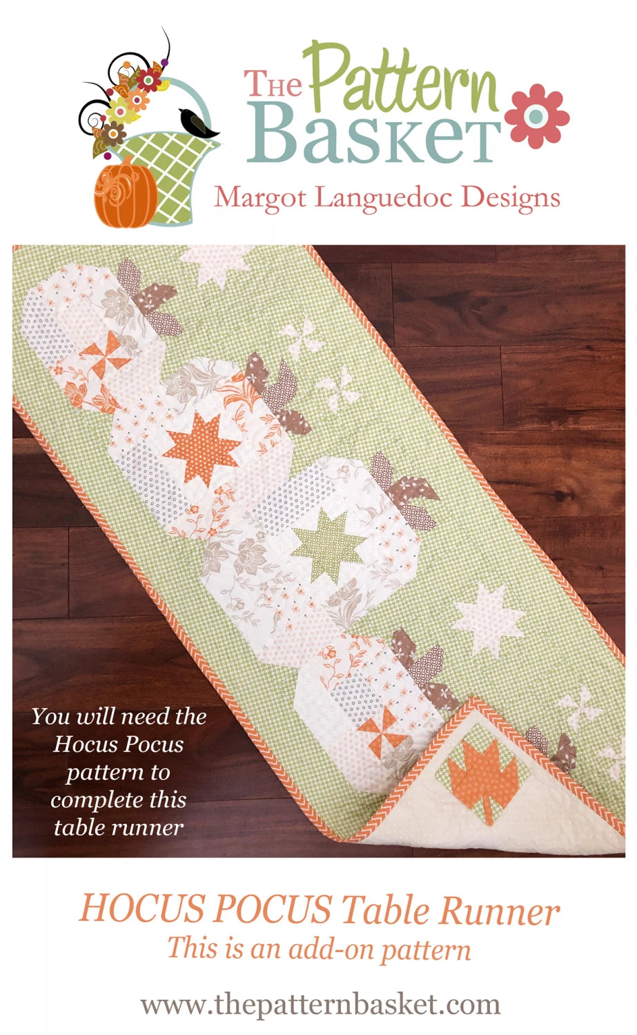 Hocus Pocus Table Runner Add-On Pattern By The Pattern Basket