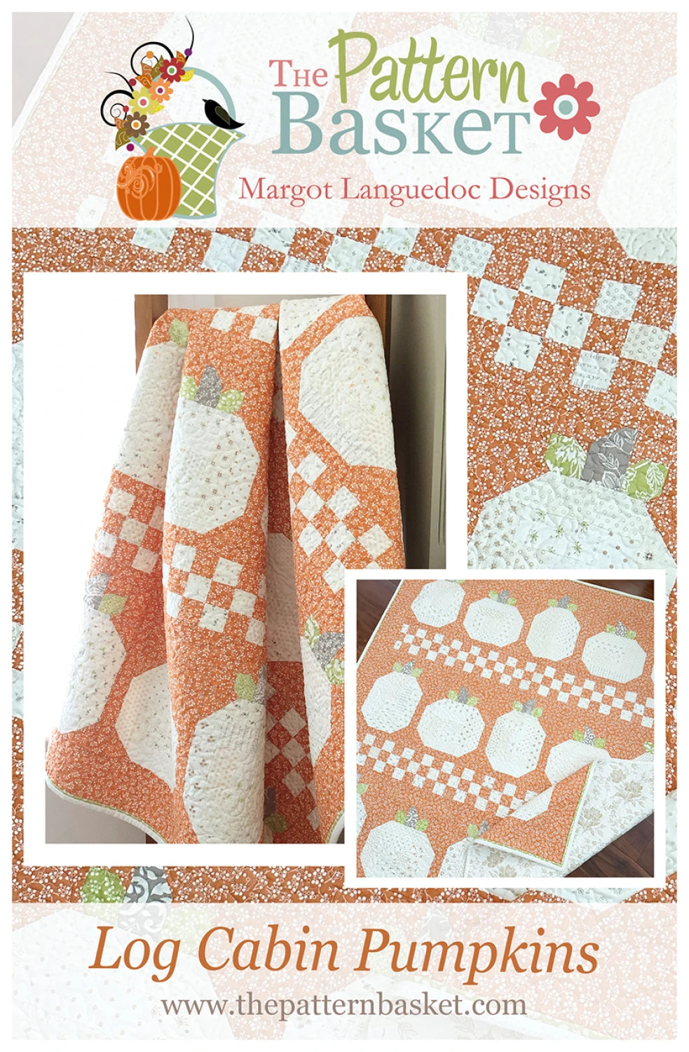 Log Cabin Pumpkins Quilt Pattern By The Pattern Basket