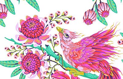 Tula Pink - Legendary Collection - Hot Wings - XL Block Project Bag