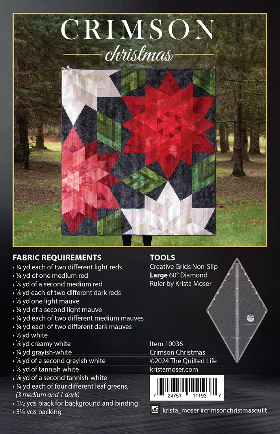 Crimson Christmas Quilt Pattern By The Quilted Life