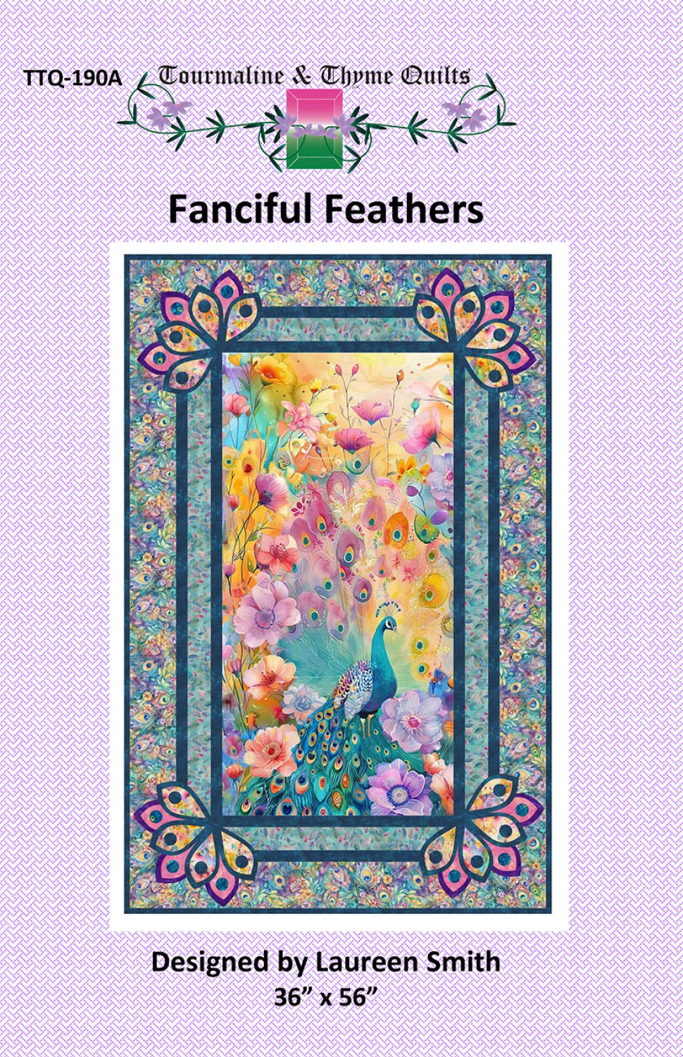 Fanciful Feathers Quilt Pattern By Tourmaline and Thyme