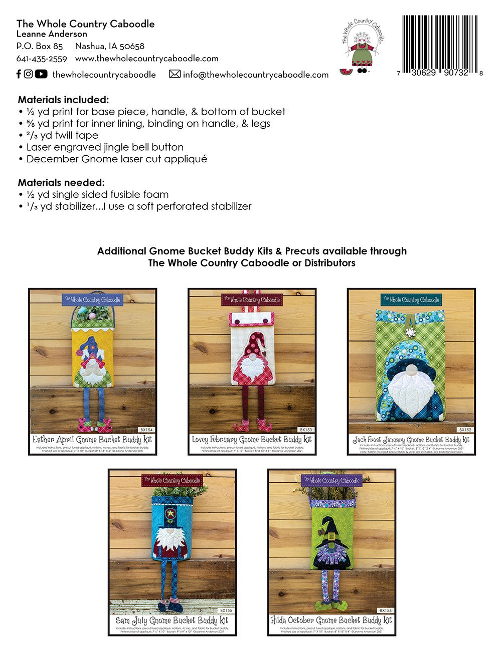 St Nick December Gnome Bucket Buddy Kit By Whole Country Caboodle