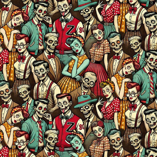 Timeless Treasures - Wicked Willow - Halloween Selfie Zombies - WICKED - CD4137
