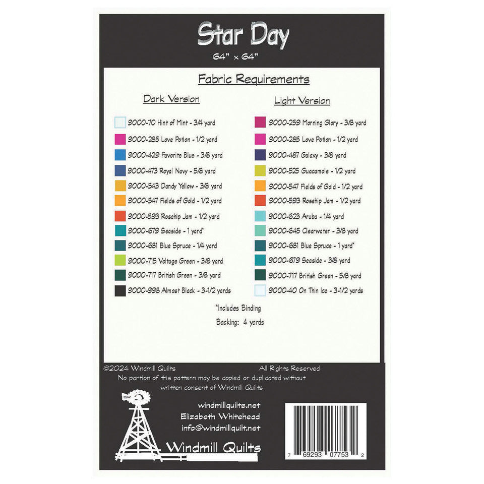 Star Day Quilt Pattern By Windmill Quilts