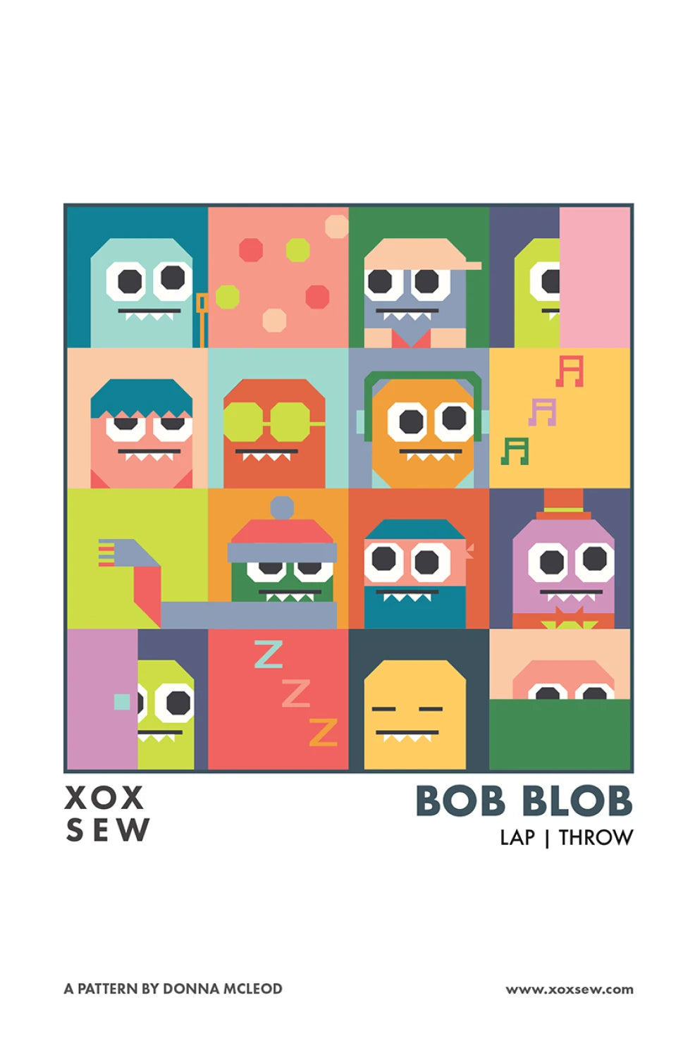 Bob Blob Quilt Pattern By XOXSew