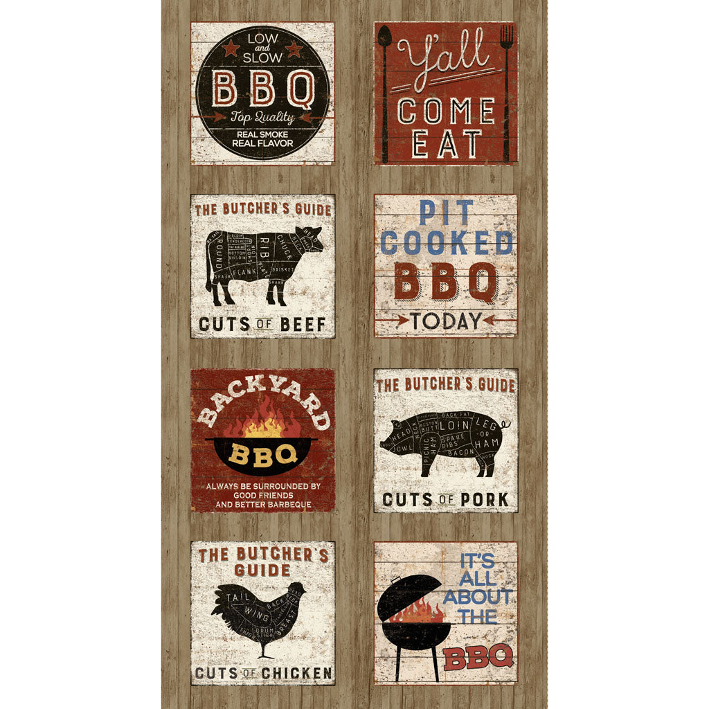 Clothworks - Backyard BBQ - Barbeque Summer Meats Panel - Y4413-15