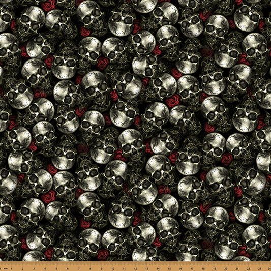 PREORDER - Hoffman - Travis Glasgow and Graveyard Blooms - Boneheads - Halloween Skulls and Roses - Y5853-478-Bone  - Ships August 2026