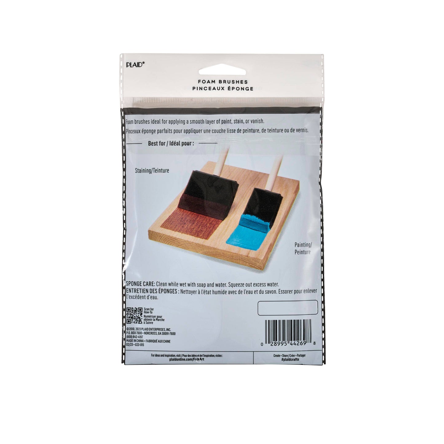 Plaid Brush Sets - Foam Brush Set of 3