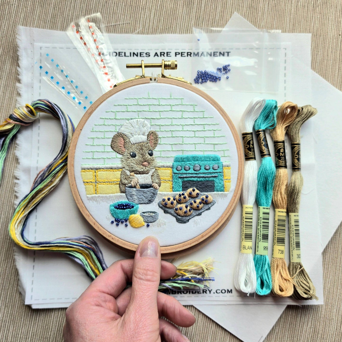 Jessica Long Embroidery The Muffin Mouse Embroidery Kit